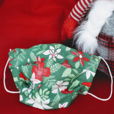 Christmas Poinsettia Face Mask